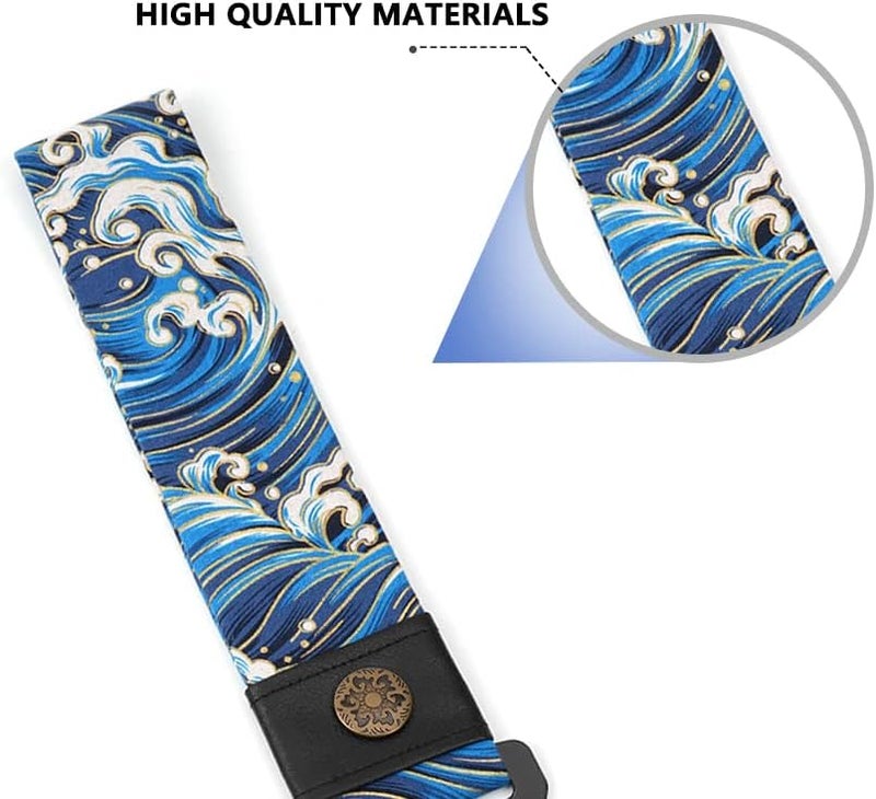 RASTP Racing Tow Strap, Car Modification Sports Trailer Belt Fit for Front or Rear Front Bumper Decorative (Waves Blue) - Image 2